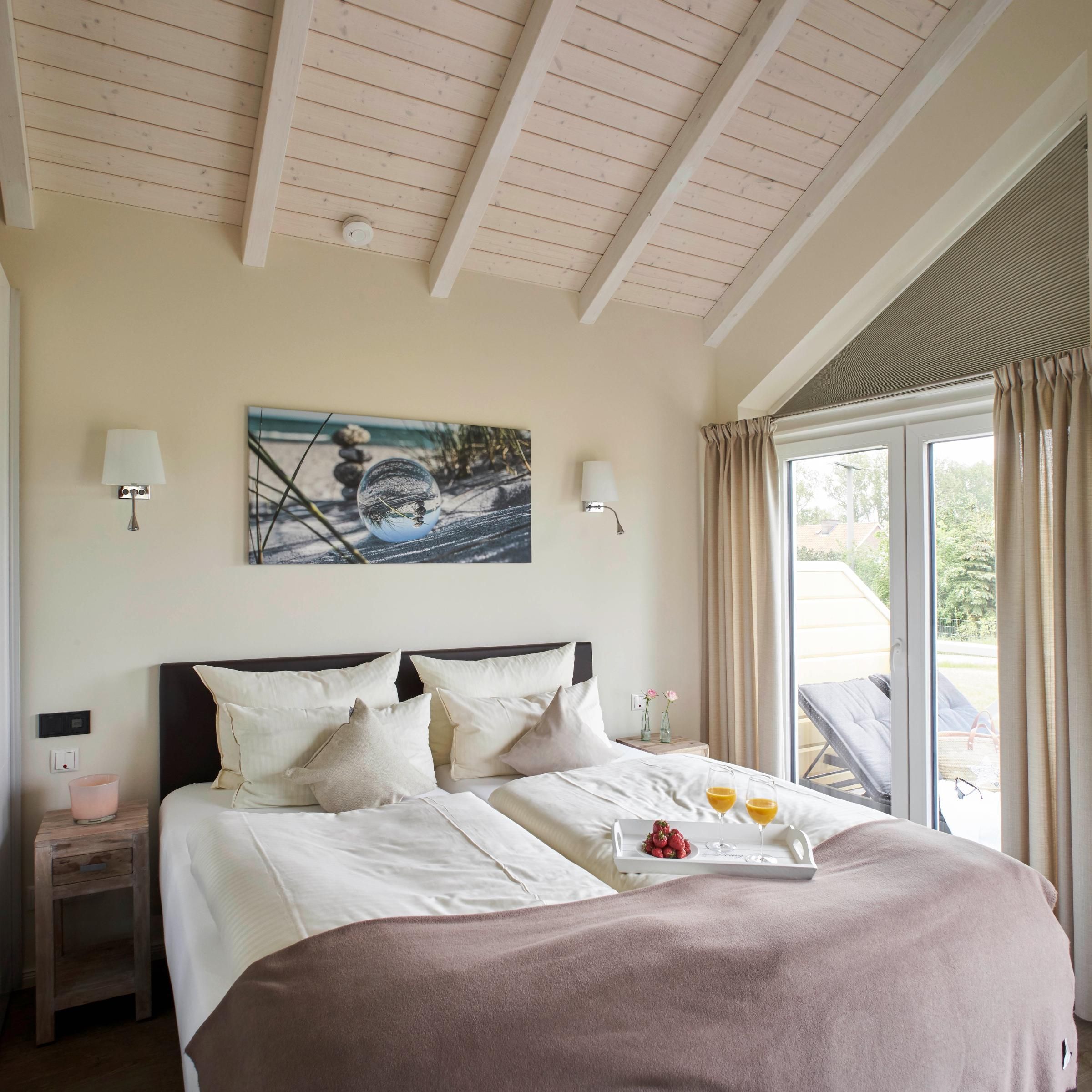 Schlafzimmer mit Doppelbett in Unterkunft bei Bauer Martin
